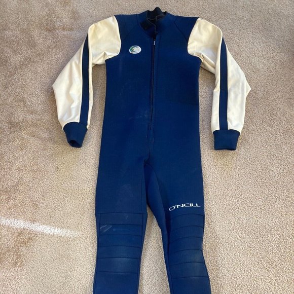 Vintage O'Neill Wetsuit 60s 70s Mens Size Medium M Blue Retro Longboard Fullsuit - Picture 1 of 12